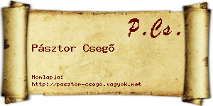 Pásztor Csegő névjegykártya