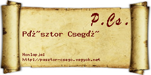 Pásztor Csegő névjegykártya